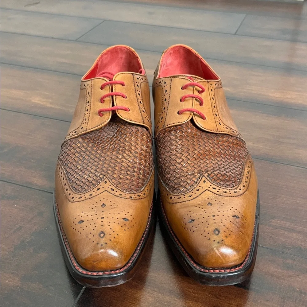 Jeffery West Dexter Harbour Leather Lace Up Shoe in Mahogany size 9‎ Preppy